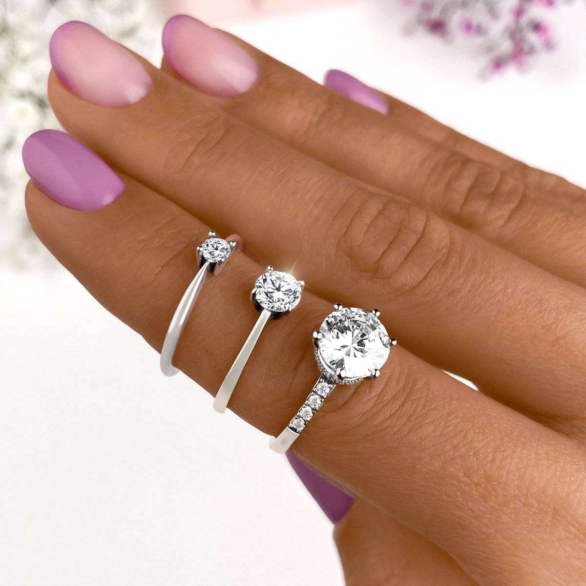 "Solitaire Zirconia" Ring - Milas Jewels Shop