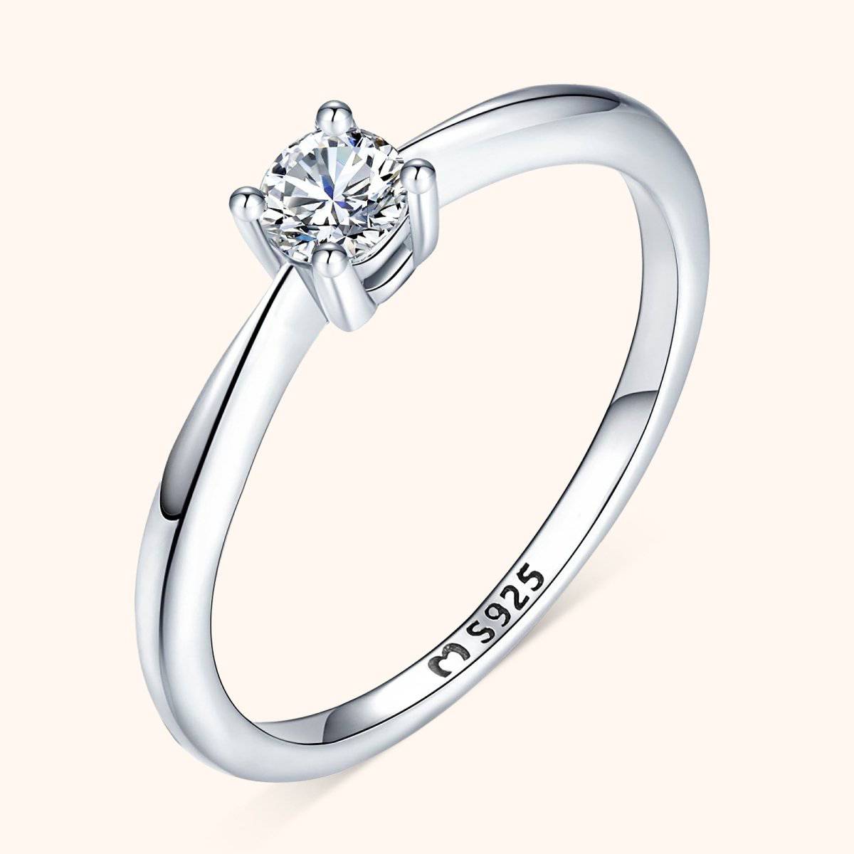 "Solitaire Zirconia" Ring - Milas Jewels Shop