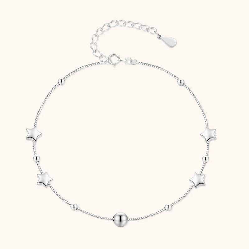 "Stars and Beads" Anklet - Milas Jewels Shop