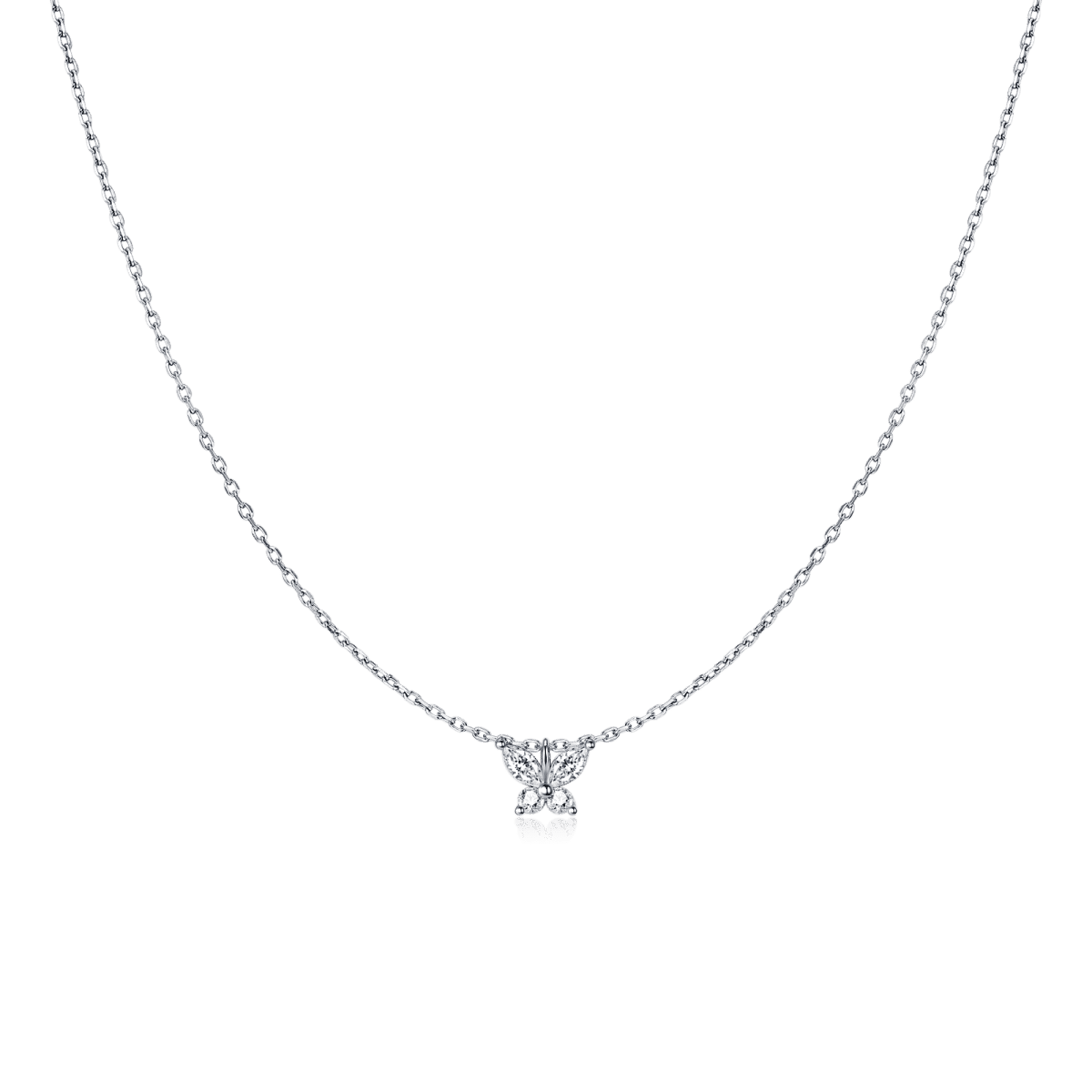 White Butterfly Necklace - Milas Jewels Shop