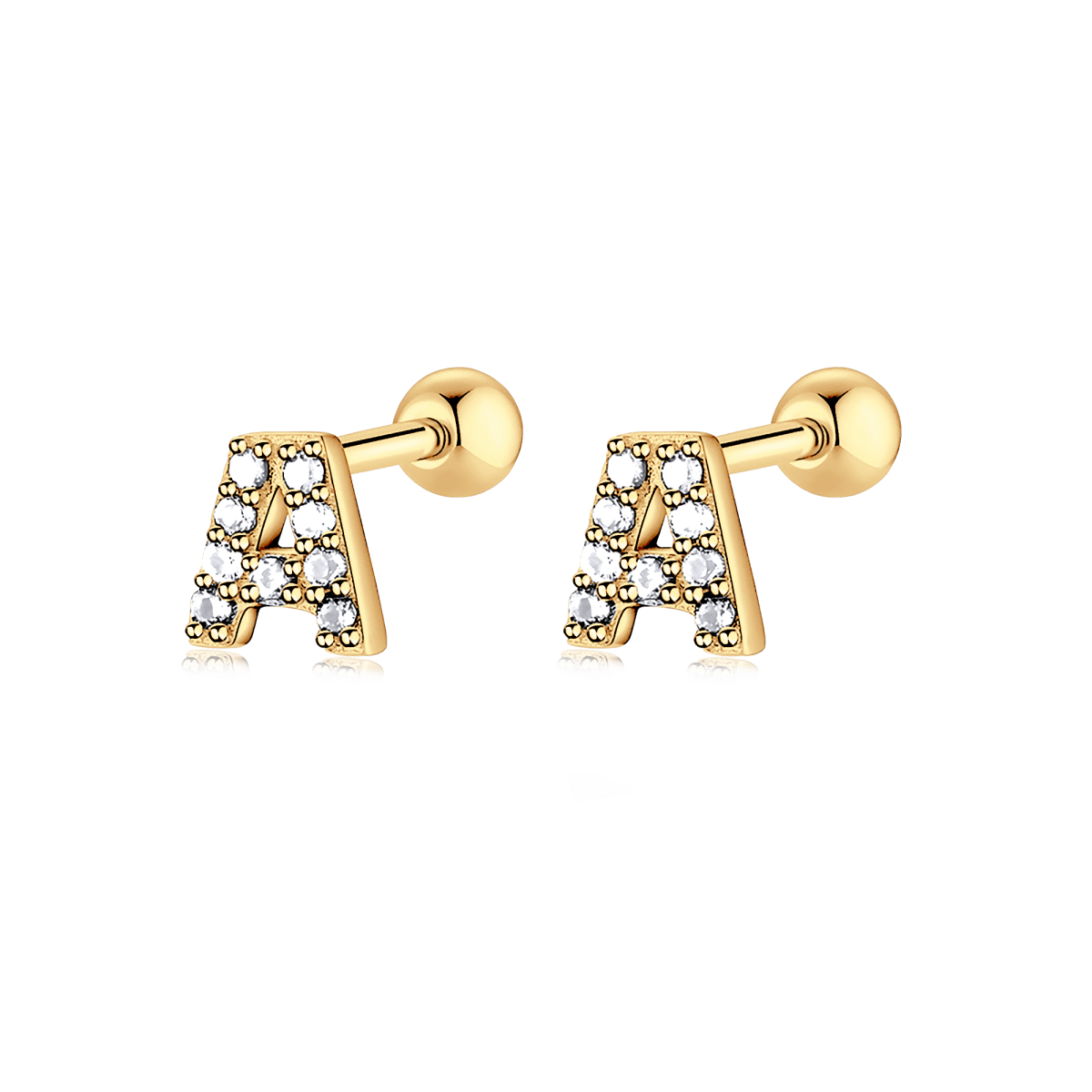 White Letters Earring - Milas Jewels Shop