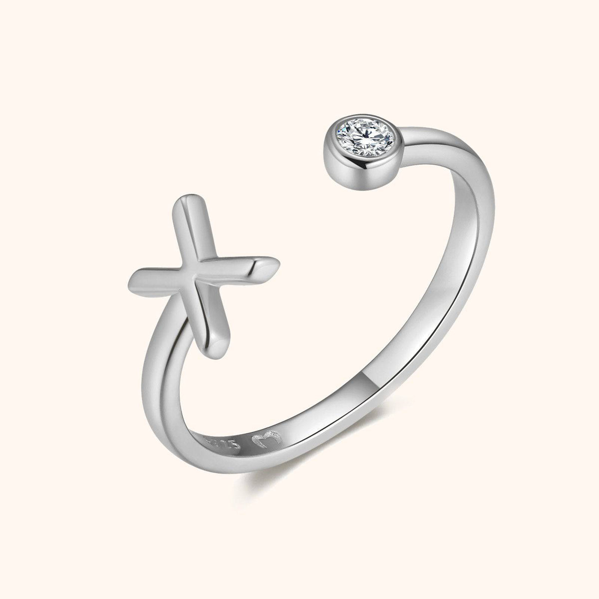 Top Letter Ring - Milas Jewels Shop