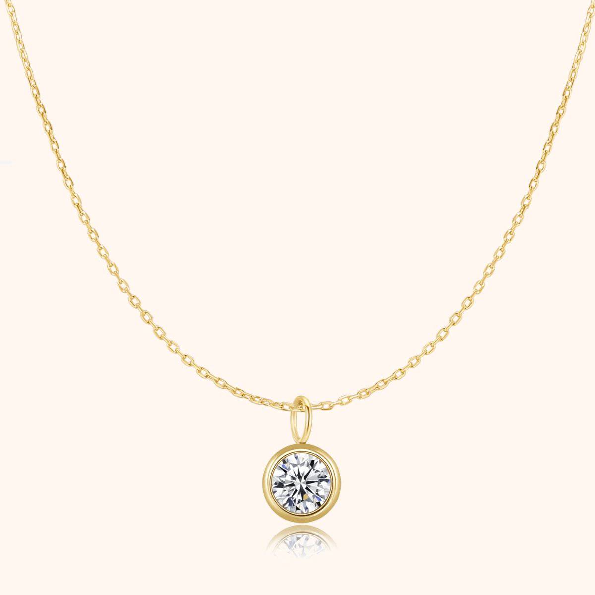 "Zirconia Circle" Necklace - Milas Jewels Shop
