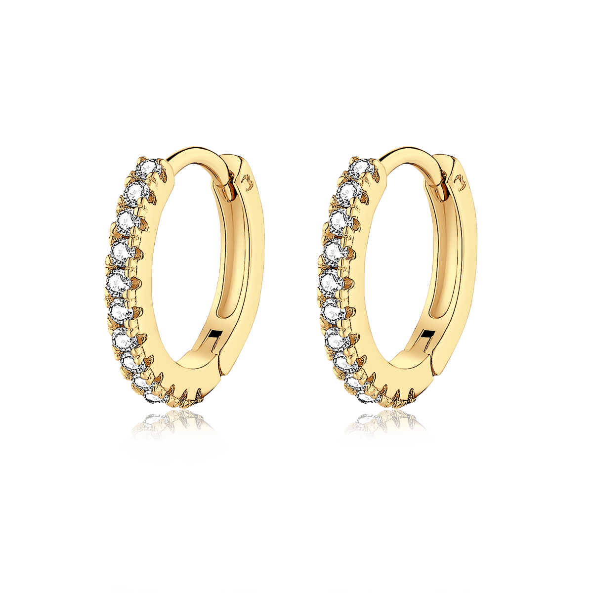 Zirconia Hoops Earrings - Milas Jewels Shop