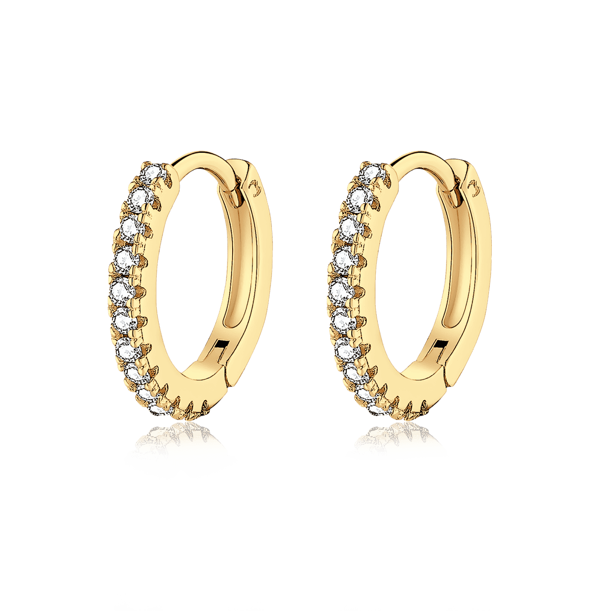 Zirconia Hoops Earrings - Milas Jewels Shop