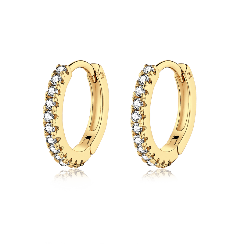 Zirconia Hoops Earrings - Milas Jewels Shop
