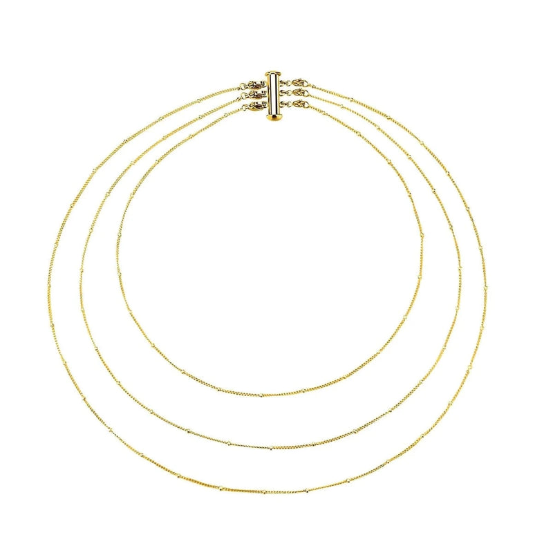 "3 Chains" Necklace - Milas Jewels Shop