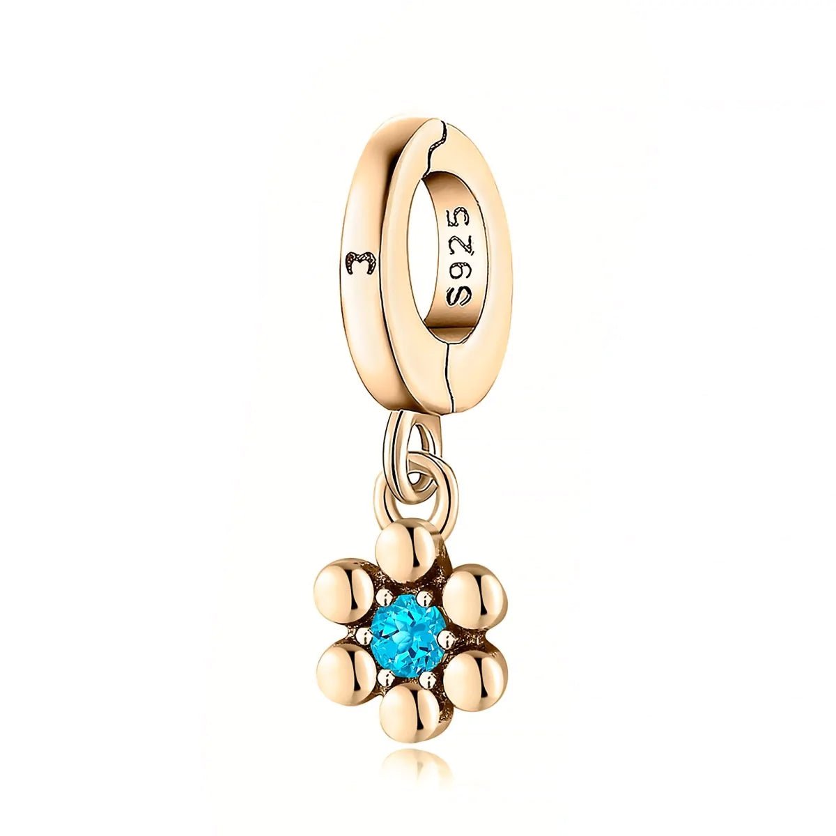 "Aqua Flower" Charm - Milas Jewels Shop
