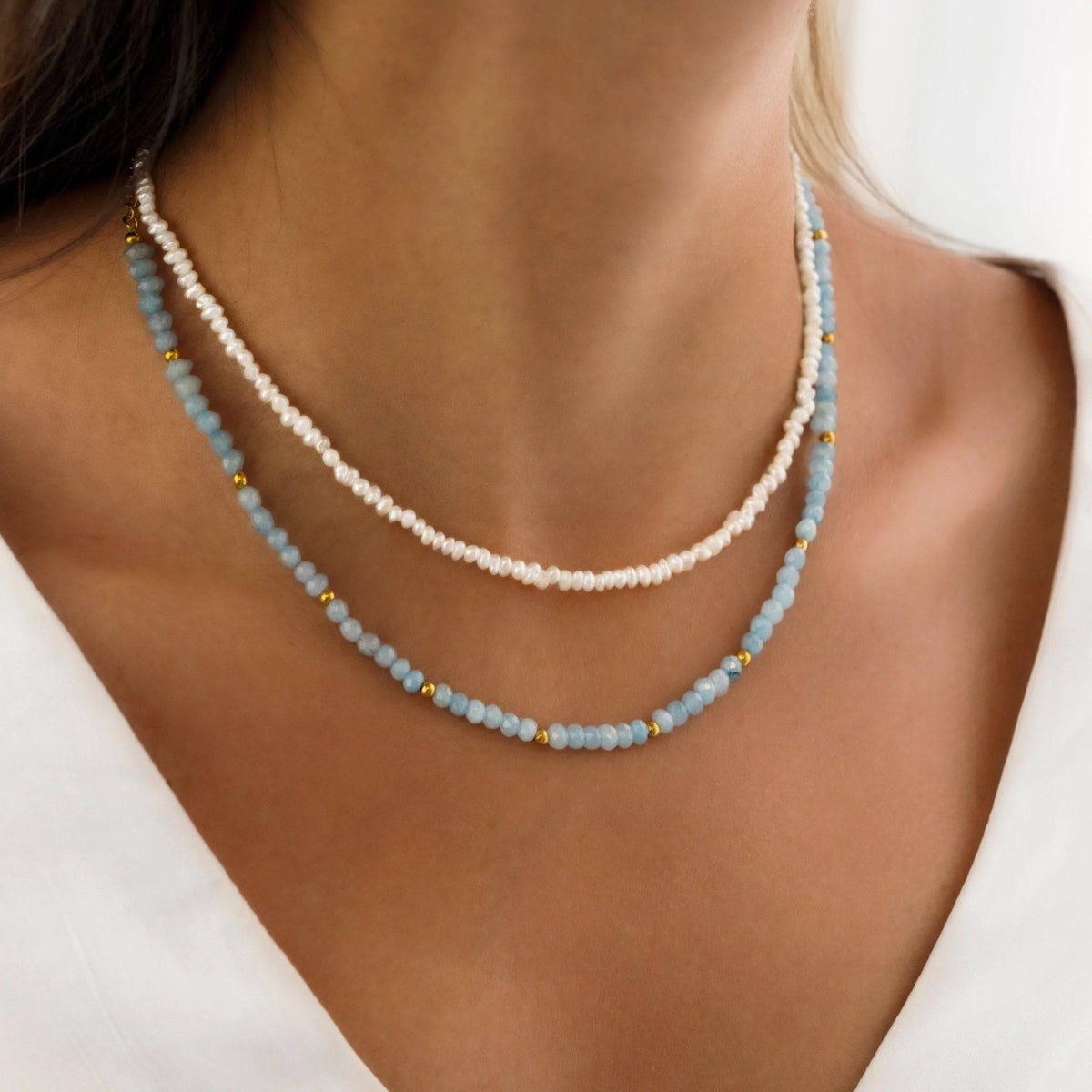 "Baby Blue Summer" Necklace - Milas Jewels Shop