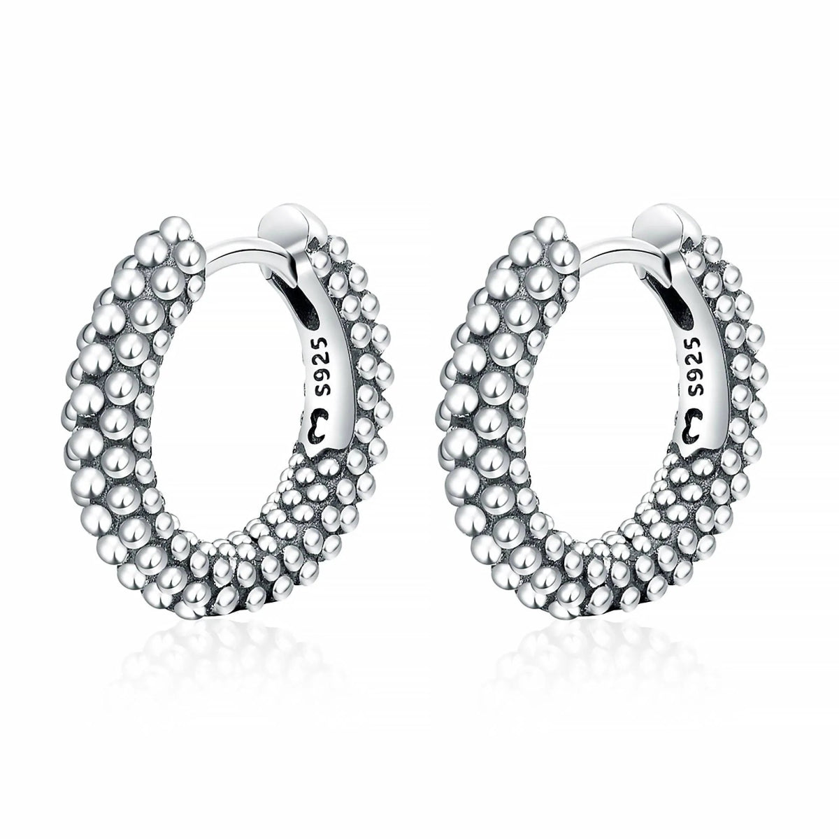 "Ball Ring Hoops" Earrings - Milas Jewels Shop