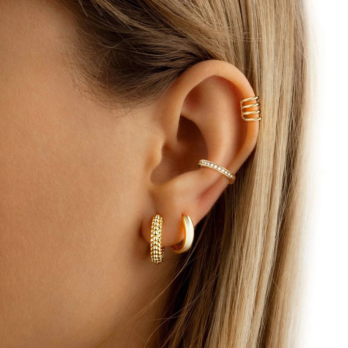 "Ball Ring Hoops" Earrings - Milas Jewels Shop