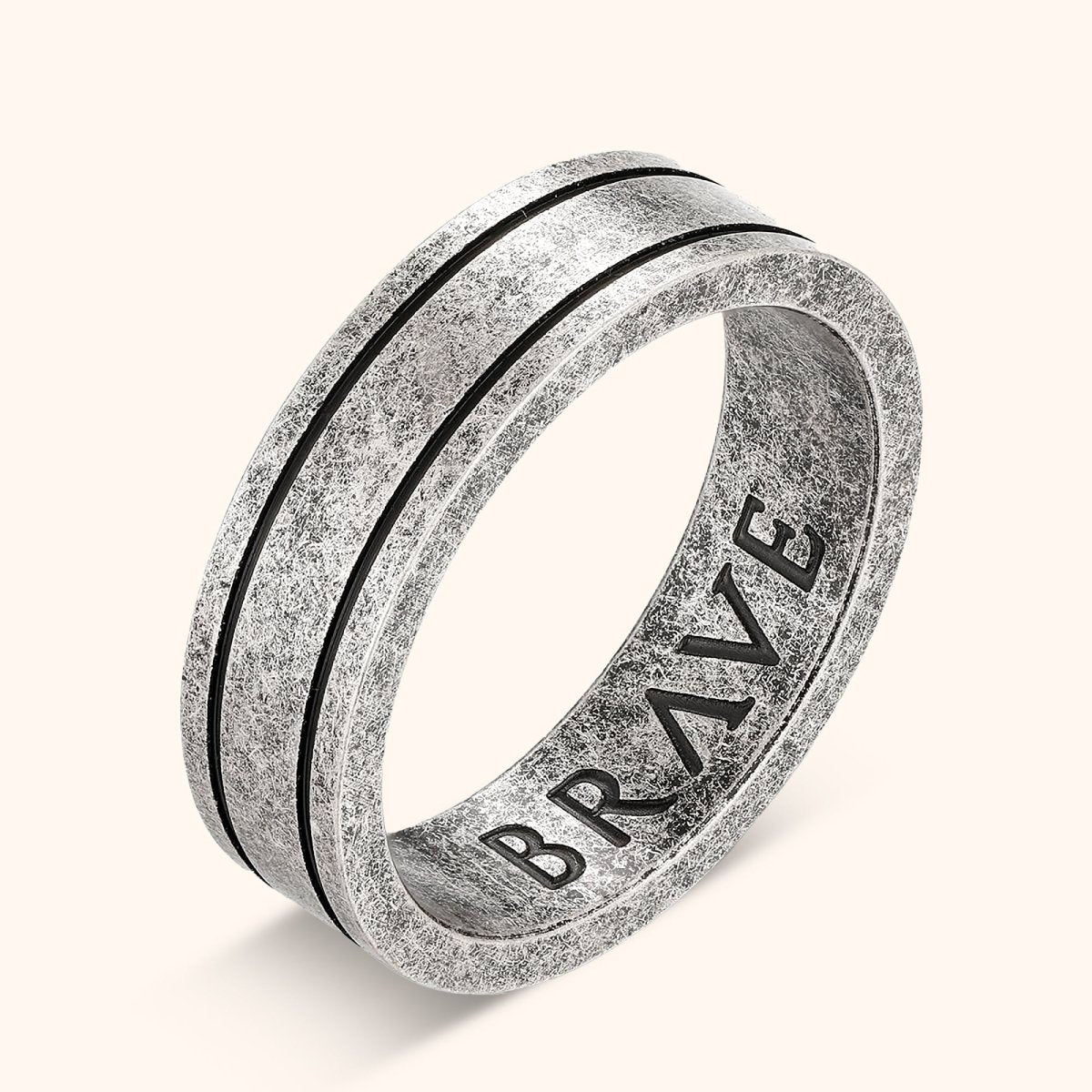 "Basalt" BRAVE Men's Ring - Milas Jewels Shop