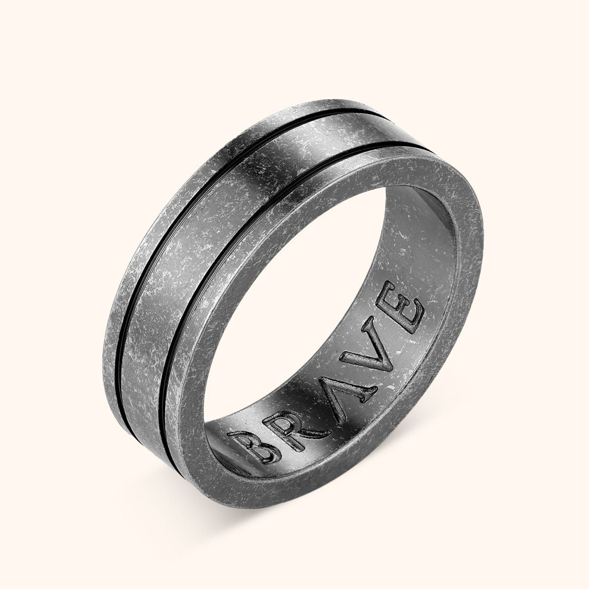 "Basalt" BRAVE Men's Ring - Milas Jewels Shop