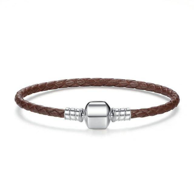 "Basic" Leather Bracelet BASE Beads - Milas Jewels Shop