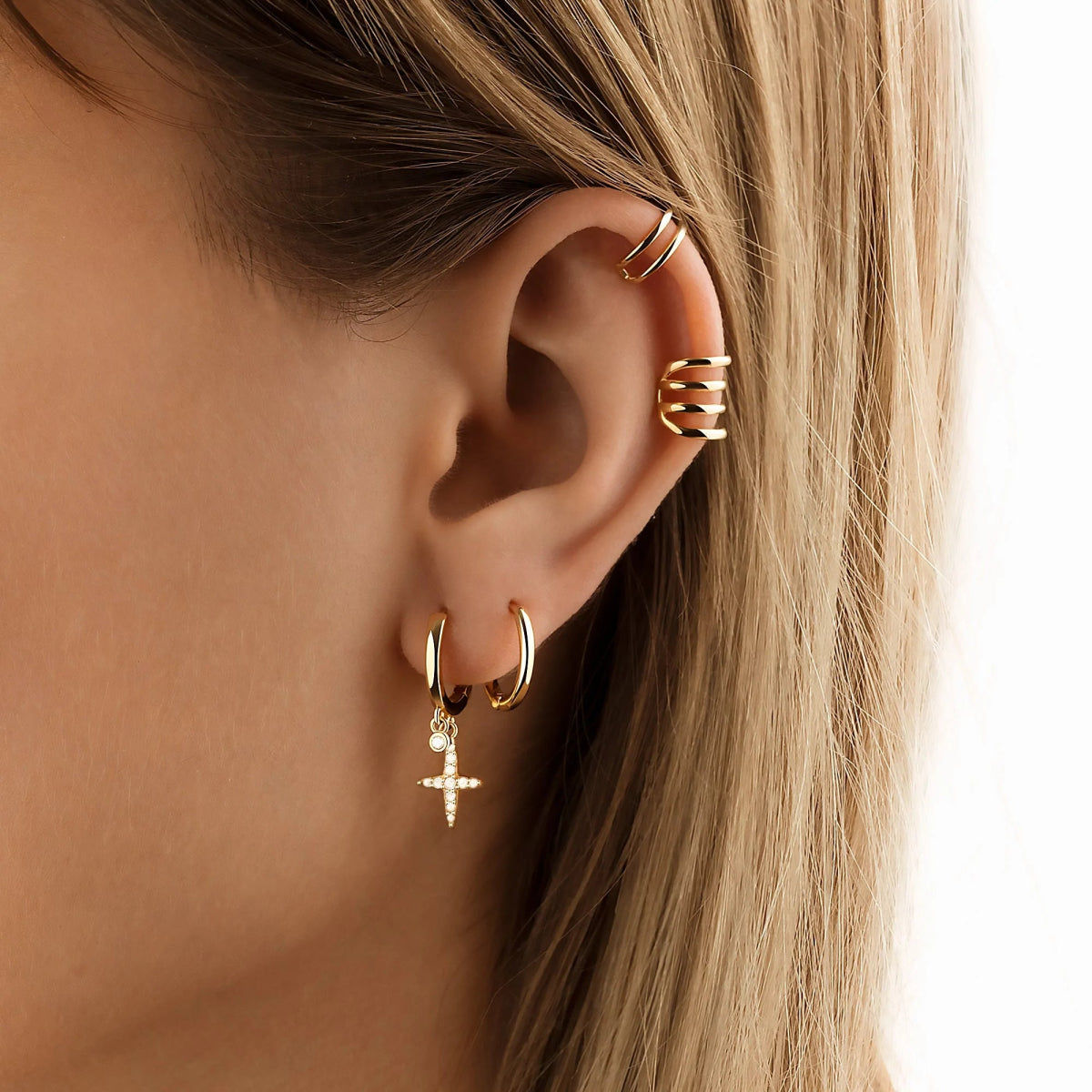 "Bright Cross" Earrings - Milas Jewels Shop