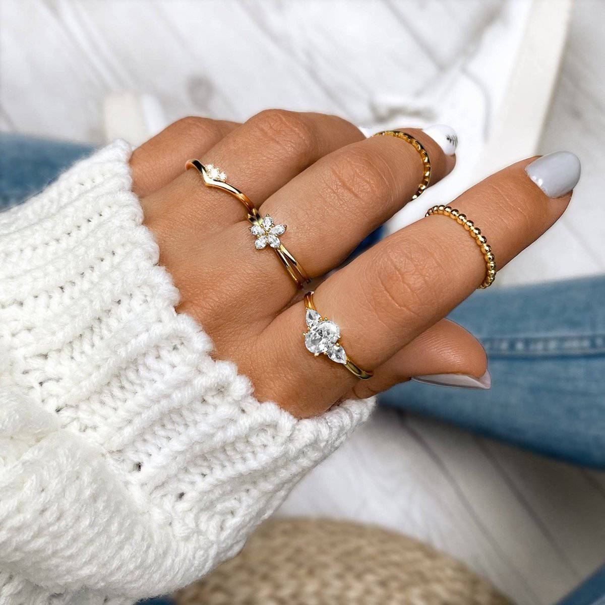 "Brilliant Trio" Ring - Milas Jewels Shop
