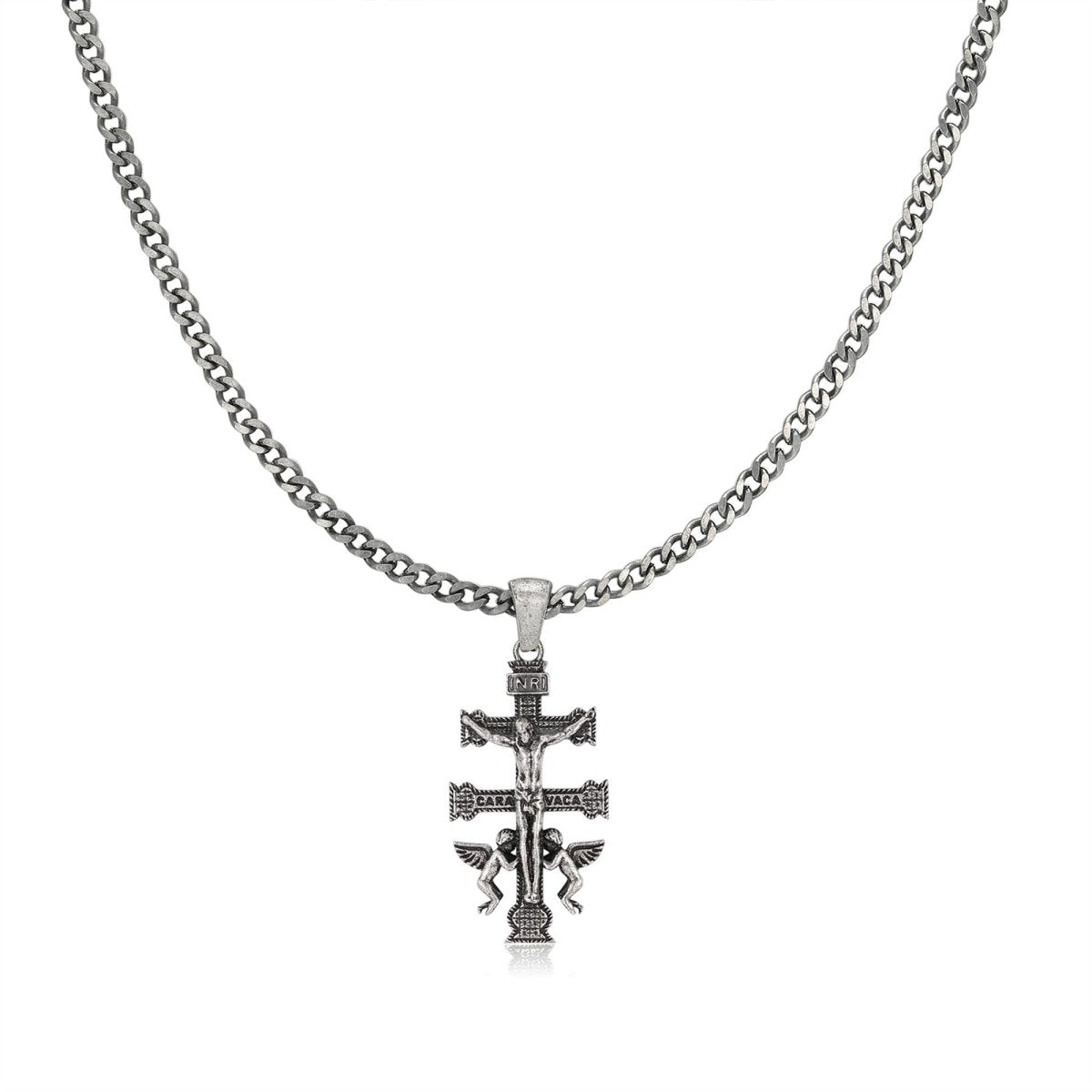 "Caravaca Cross" BRAVE Men's Necklace - Milas Jewels Shop