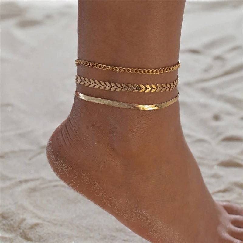 "Cleopatra 4MM" Anklet - Milas Jewels Shop