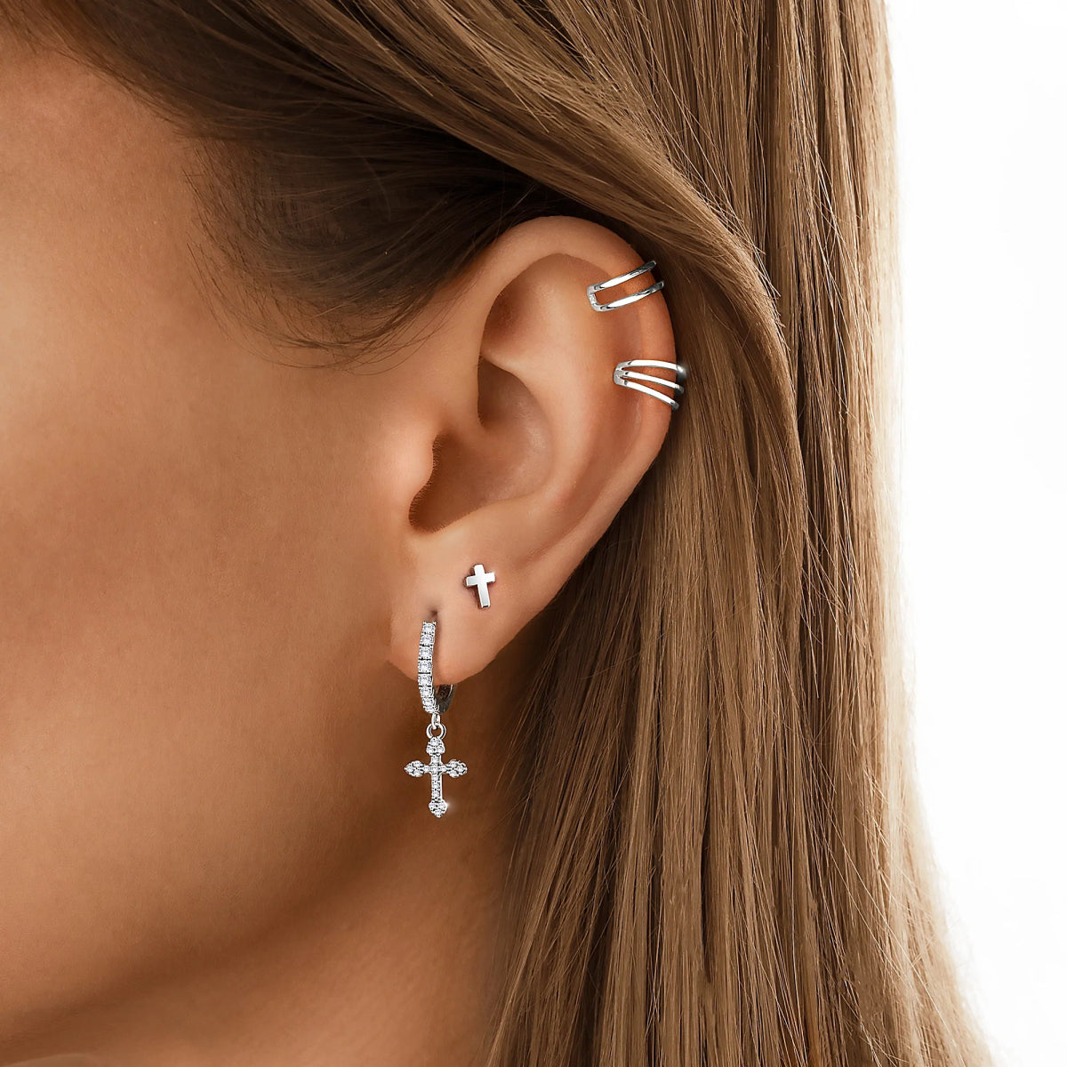 "Cross" Mini Earrings - Milas Jewels Shop