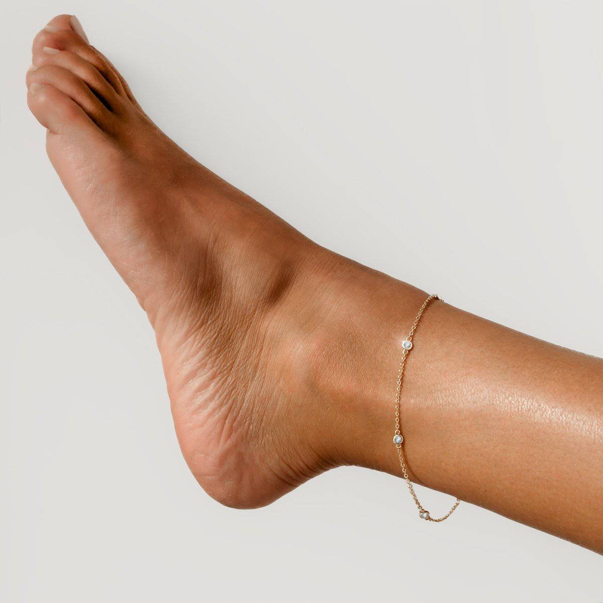 "Diamonds" Anklet - Milas Jewels Shop