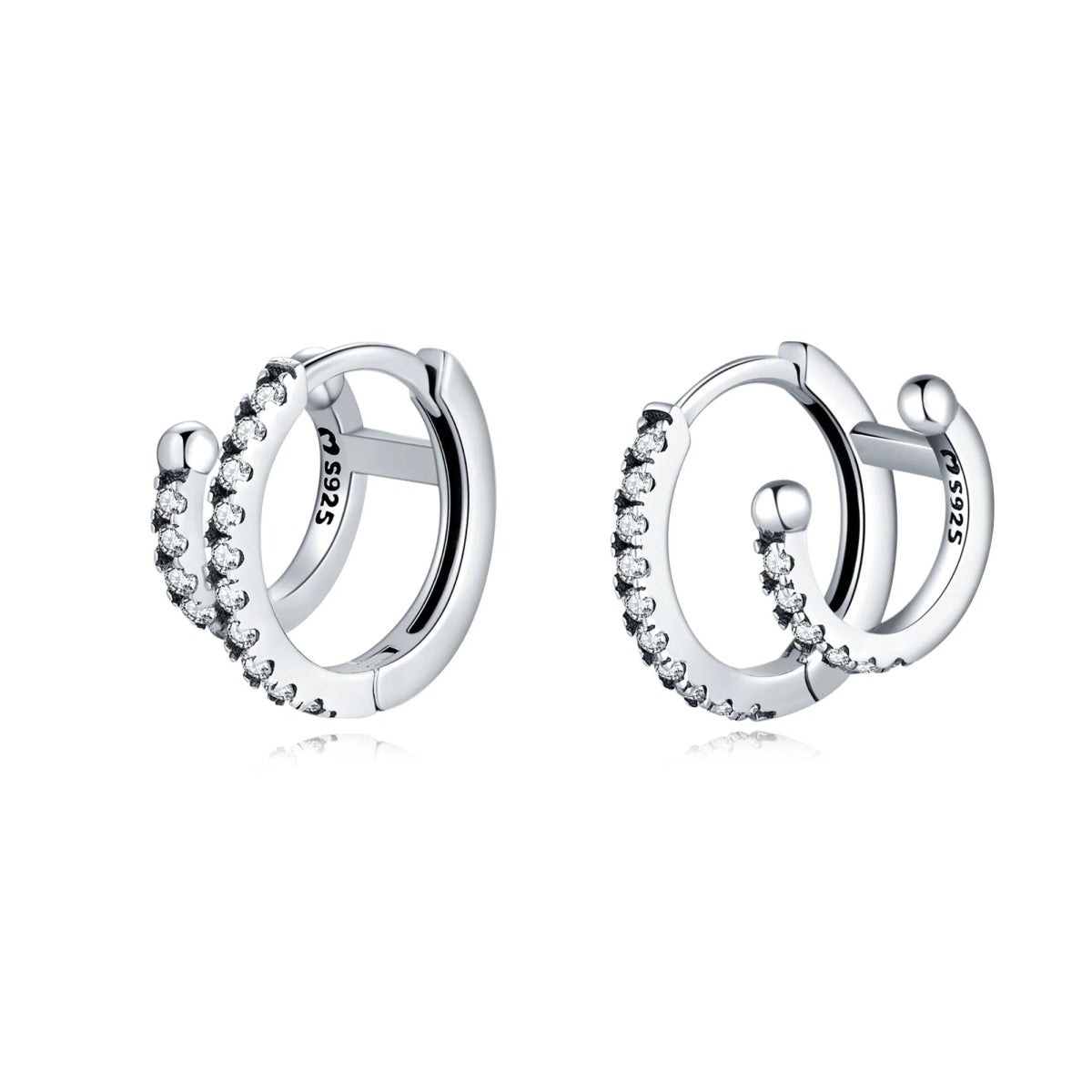 "Duo Hoop Rings" Earrings - Milas Jewels Shop