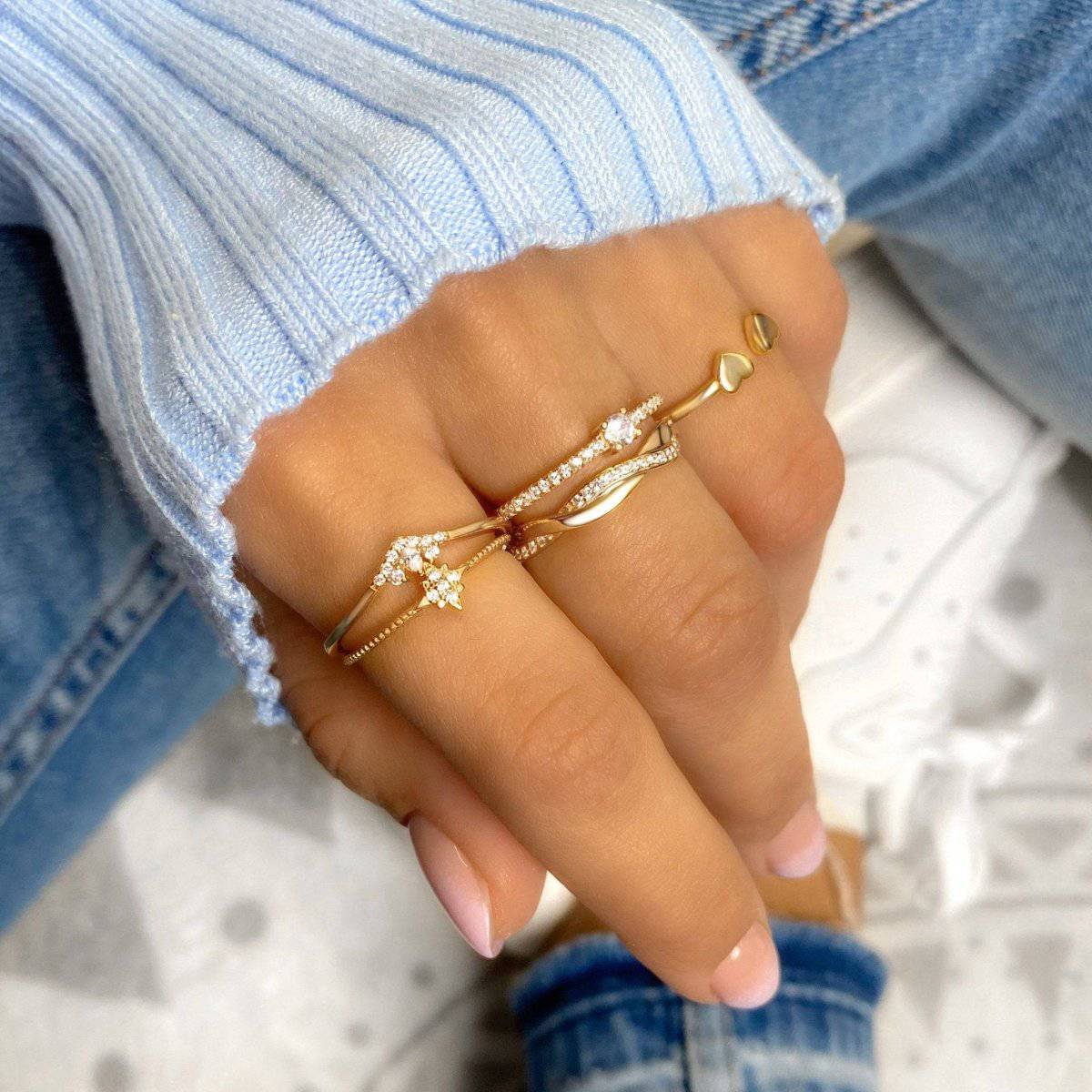 "Duplo Heart" Ring - Milas Jewels Shop