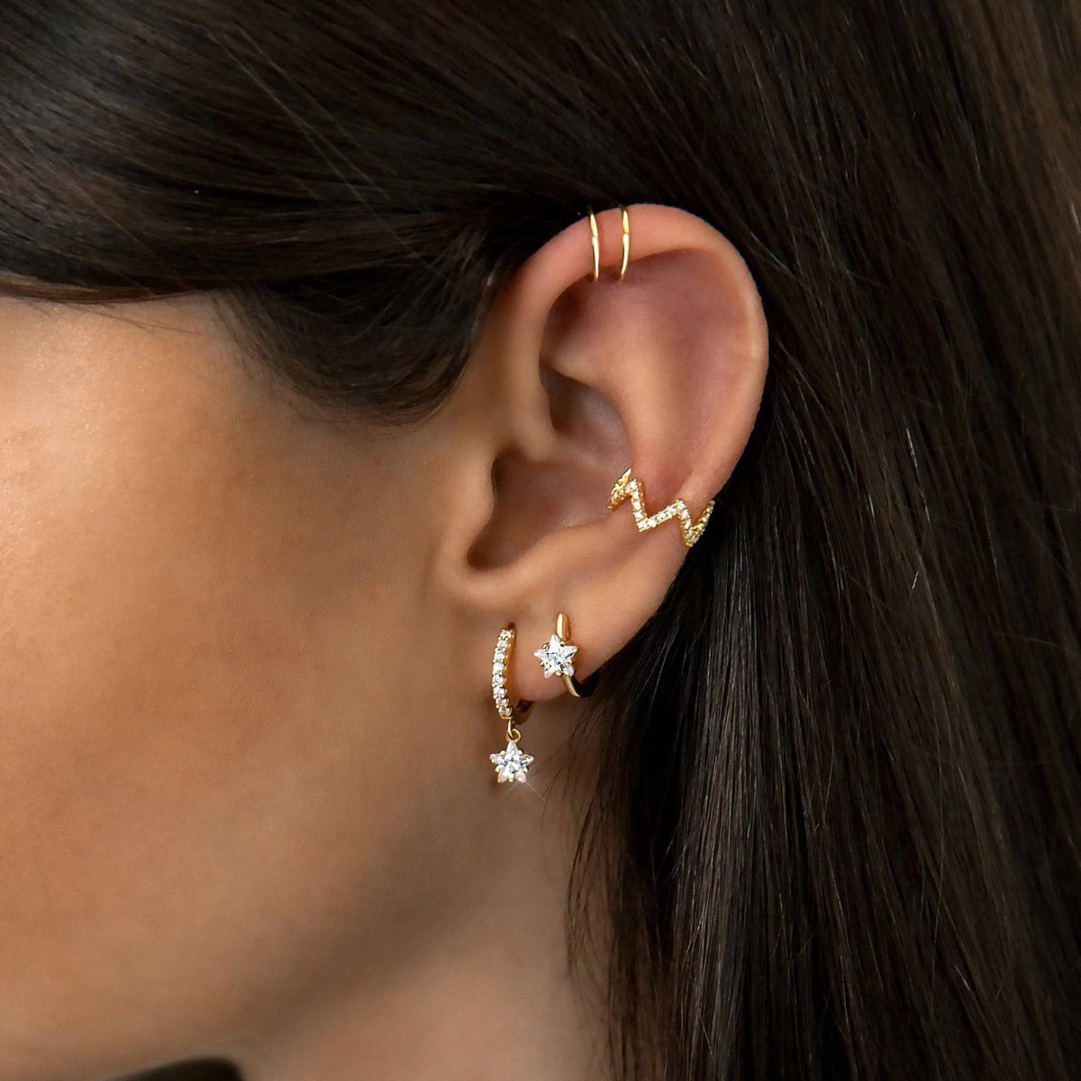 "Ear Cuff - Flashy" Earrings - Milas Jewels Shop