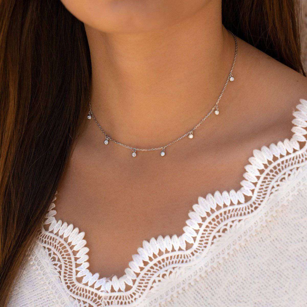 "Elegant Crystal" Necklace - Milas Jewels Shop
