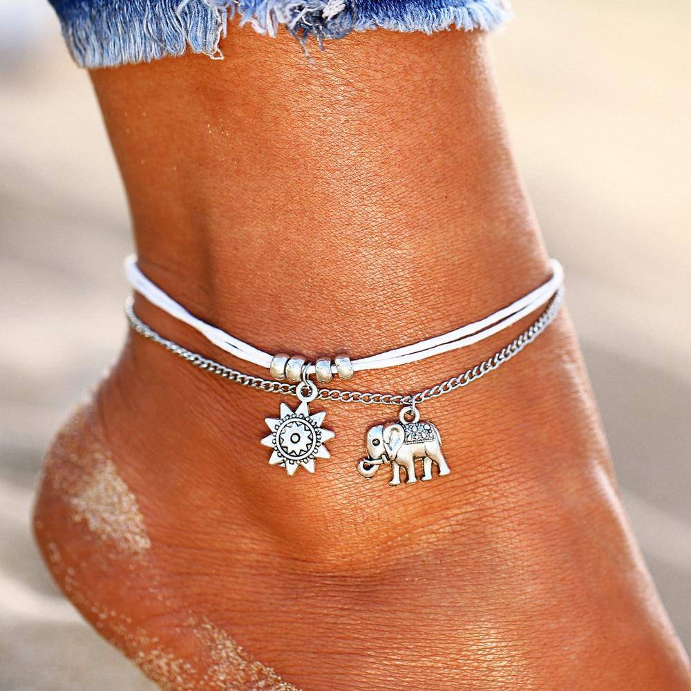 "Elephant-Sun" Anklet - Milas Jewels Shop