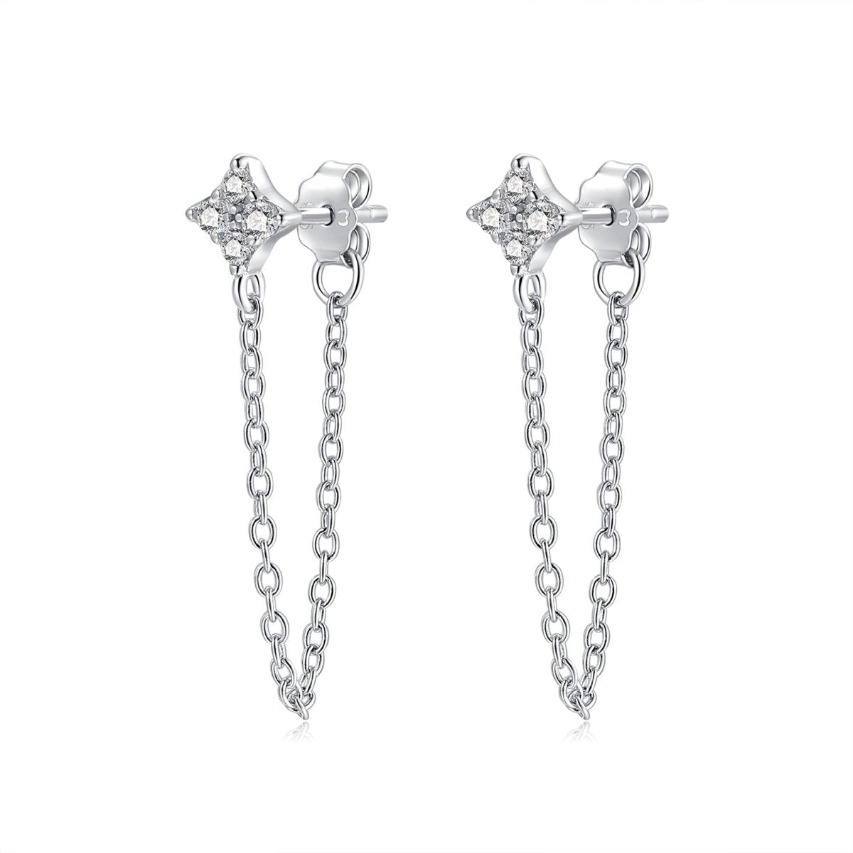"Gemstone Chain" Earrings - Milas Jewels Shop