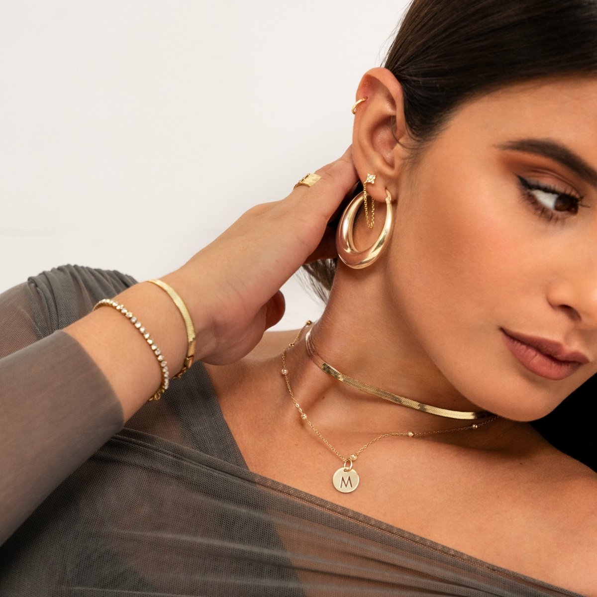 "Gemstone Chain" Earrings - Milas Jewels Shop