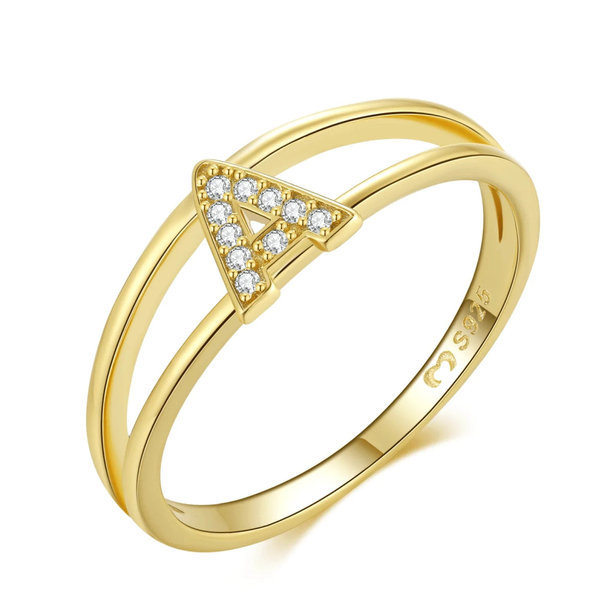 "Golden Initials" Ring - Milas Jewels Shop