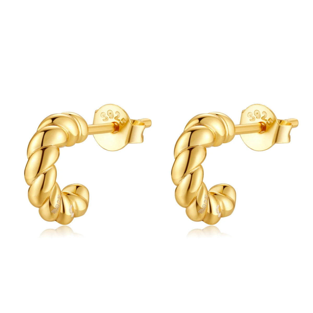 "Half Hoop Braiding" Earrings - Milas Jewels Shop