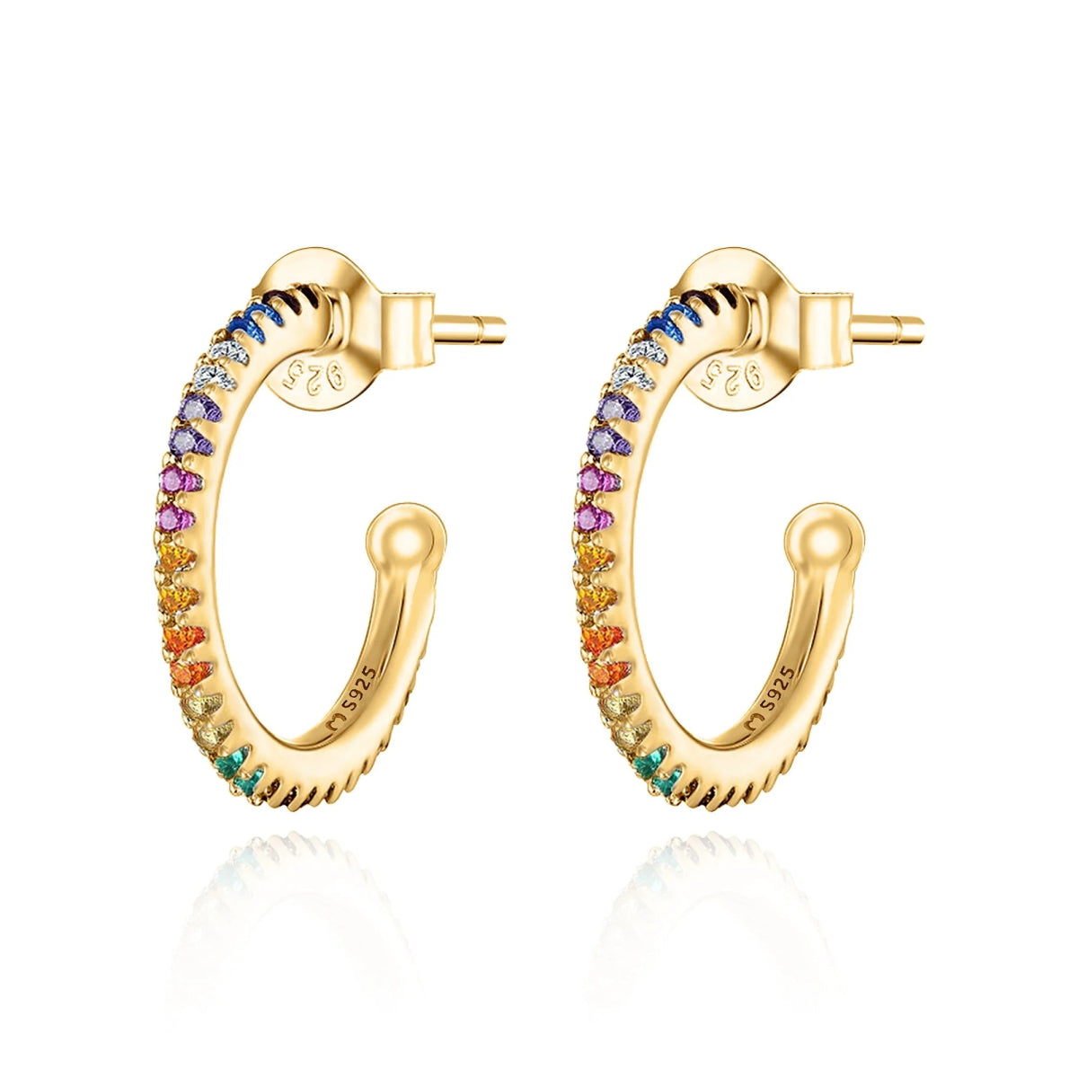 "Half Ring Colors" Earrings - Milas Jewels Shop