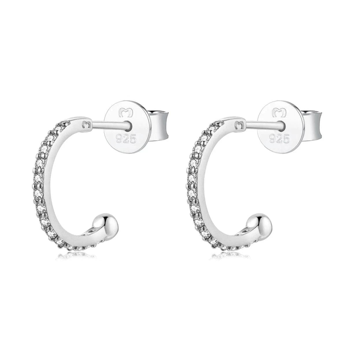 "Half Ring Curved" Earrings - Milas Jewels Shop