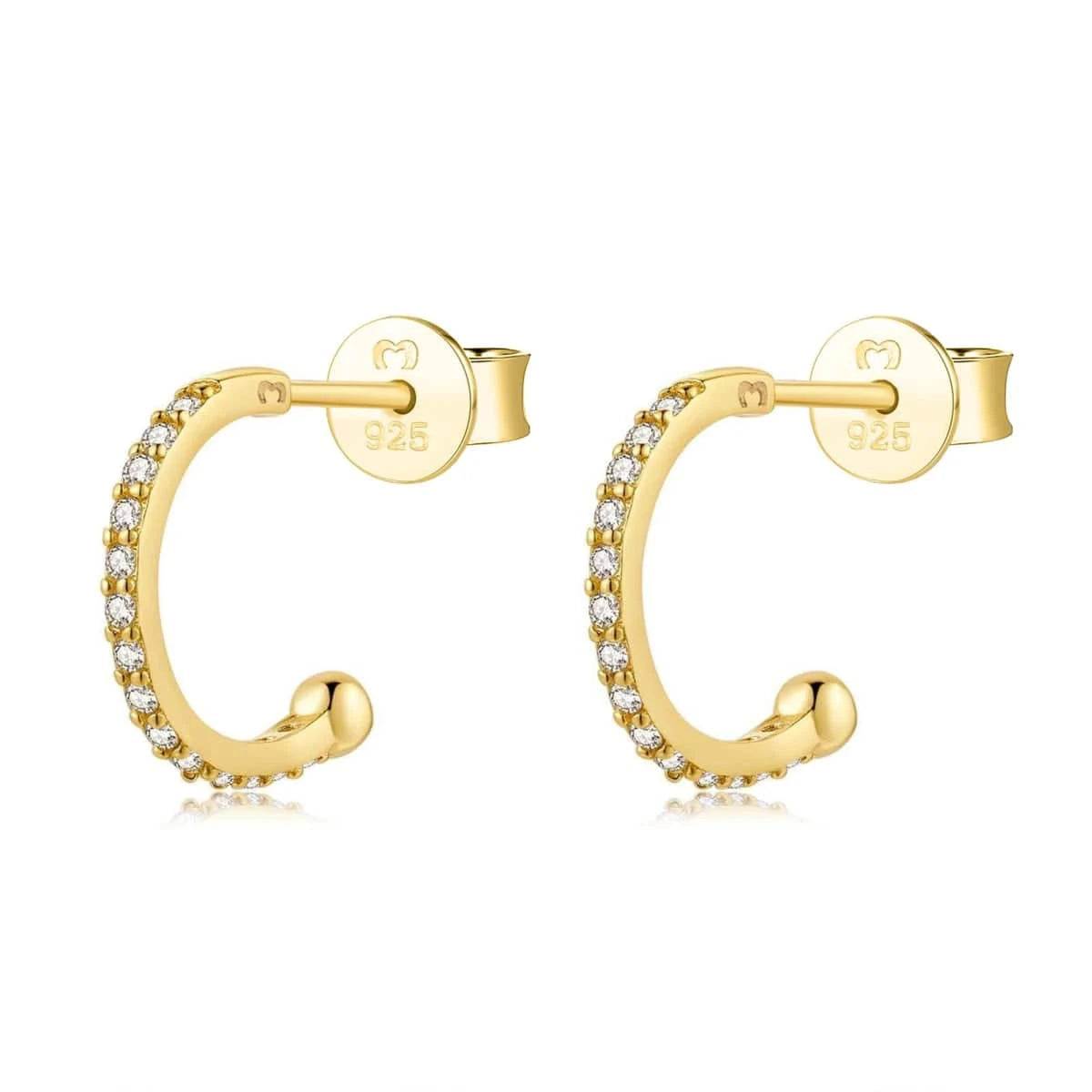 "Half Ring Curved" Earrings - Milas Jewels Shop