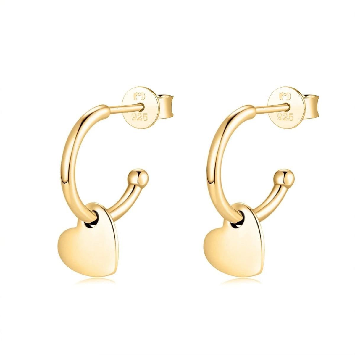 "Half Ring Hearts" Earrings - Milas Jewels Shop