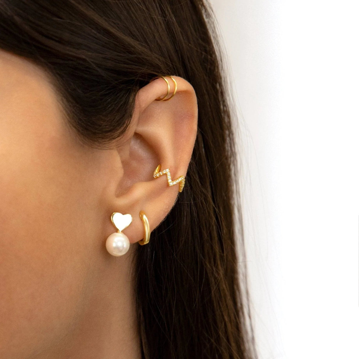 "Heart Pearl" Earrings - Milas Jewels Shop
