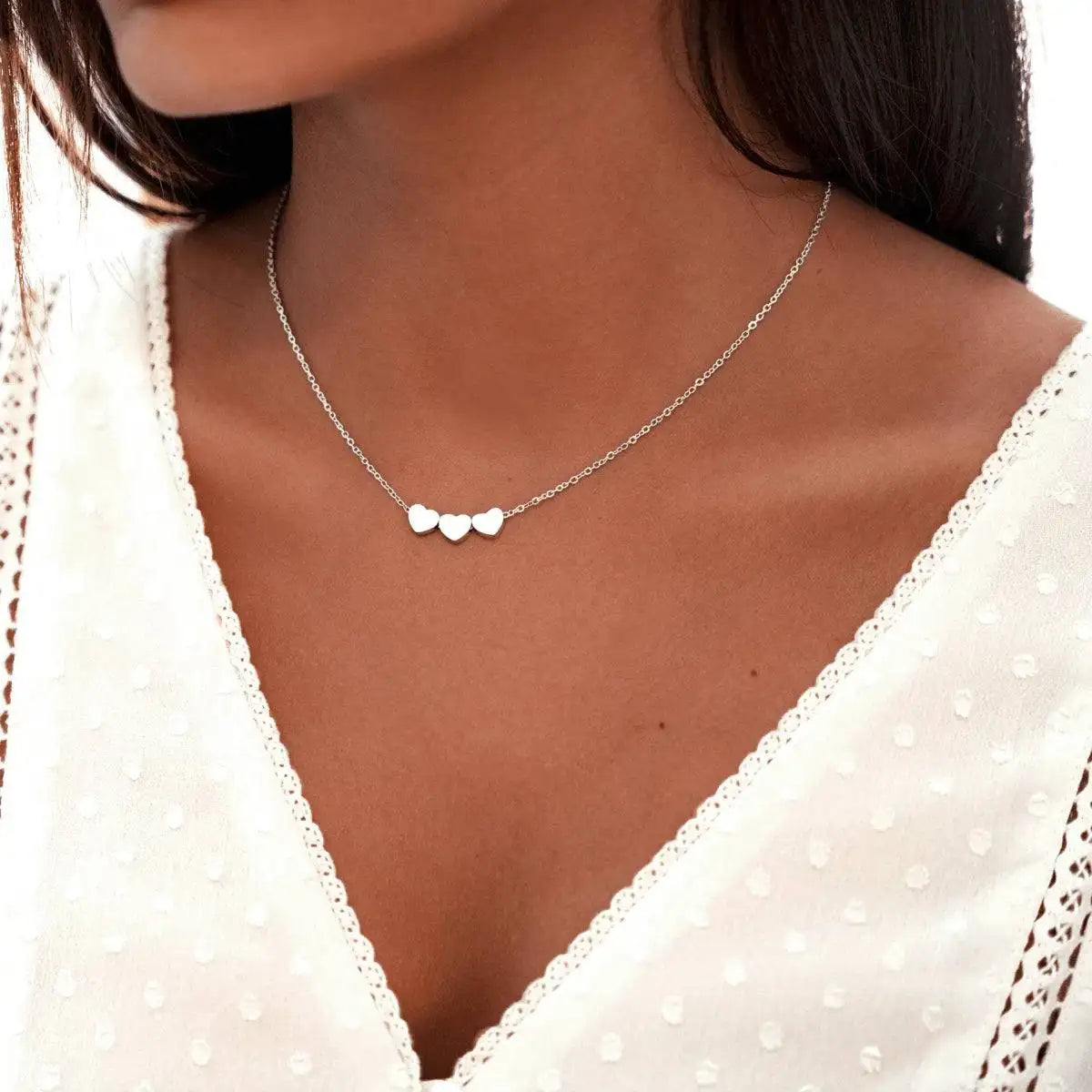 "Hearts - 3 Times Love" Necklace - Milas Jewels Shop