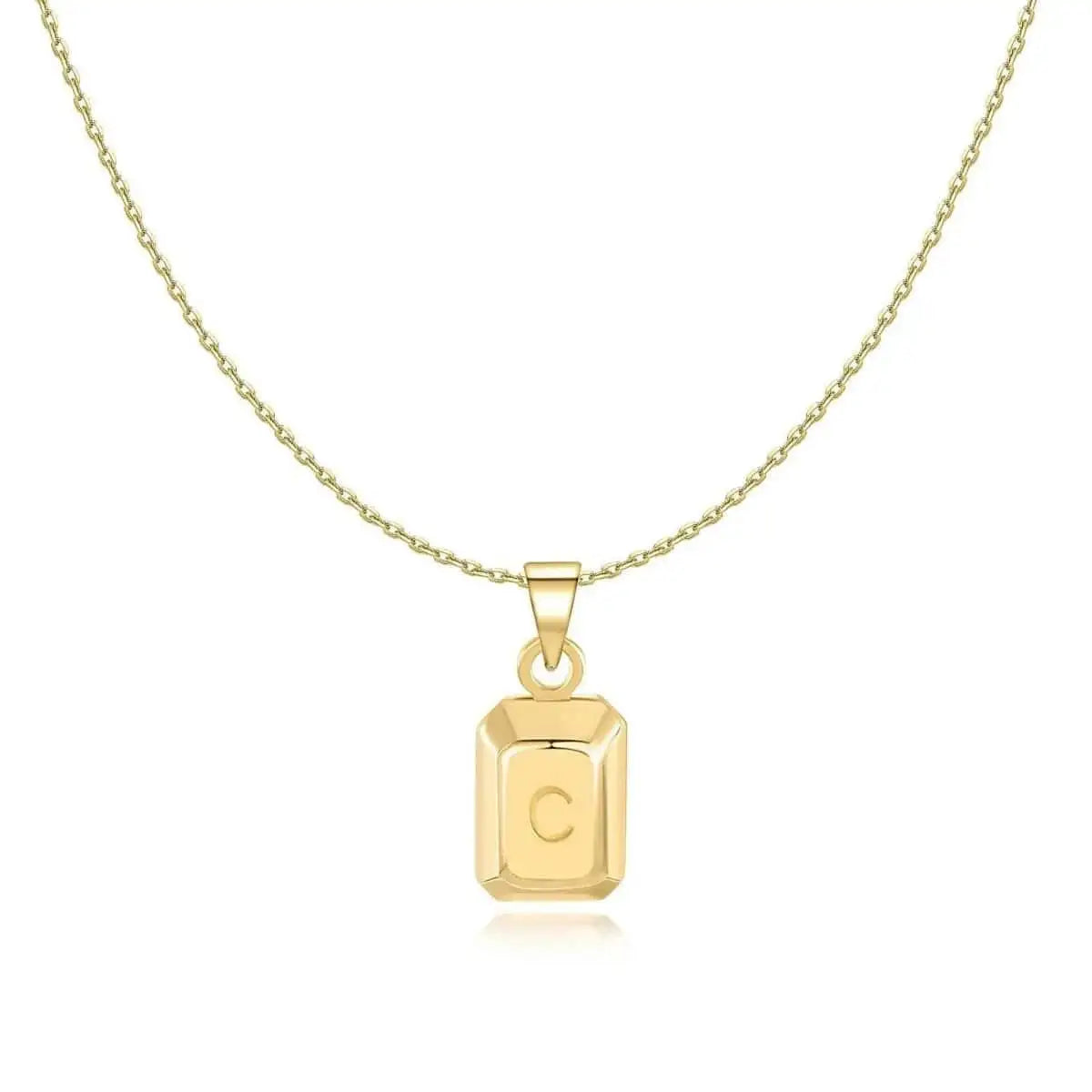 "Ingot Initials" Necklace - Milas Jewels Shop