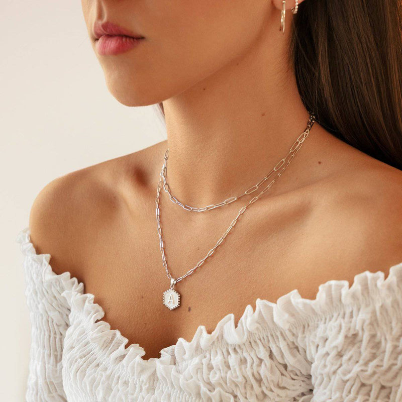 "Initial Chains" Necklace - Milas Jewels Shop