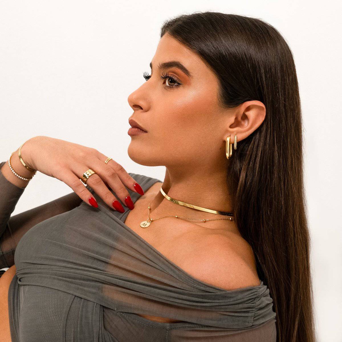 "Initial Circle" Necklace - Milas Jewels Shop