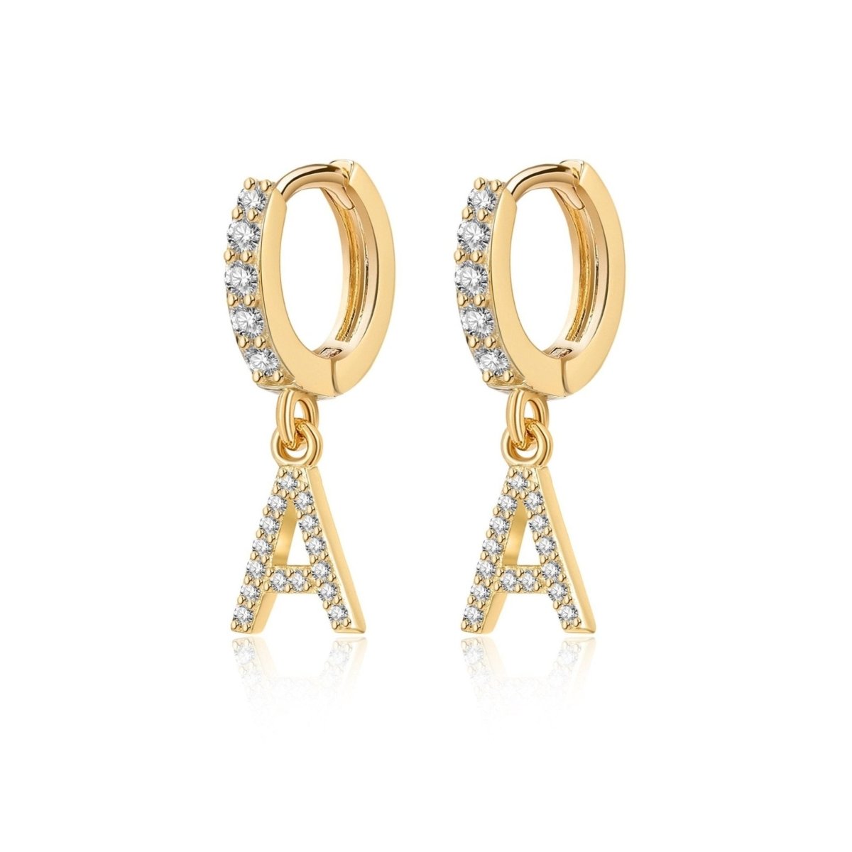 "Initial Hoops" Earrings - Milas Jewels Shop