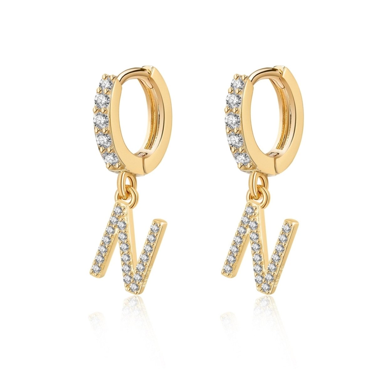 "Initial Hoops" Earrings - Milas Jewels Shop