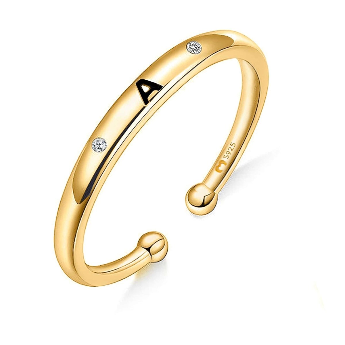 "Initial Letter" Ring - Milas Jewels Shop
