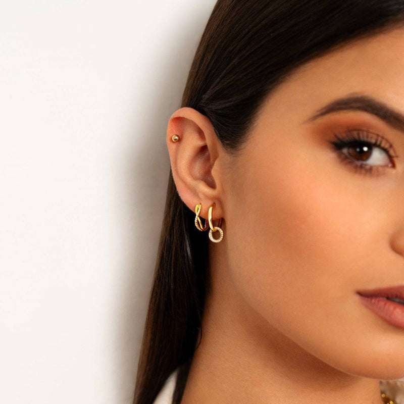 "Interlocking Hoops" Earrings - Milas Jewels Shop