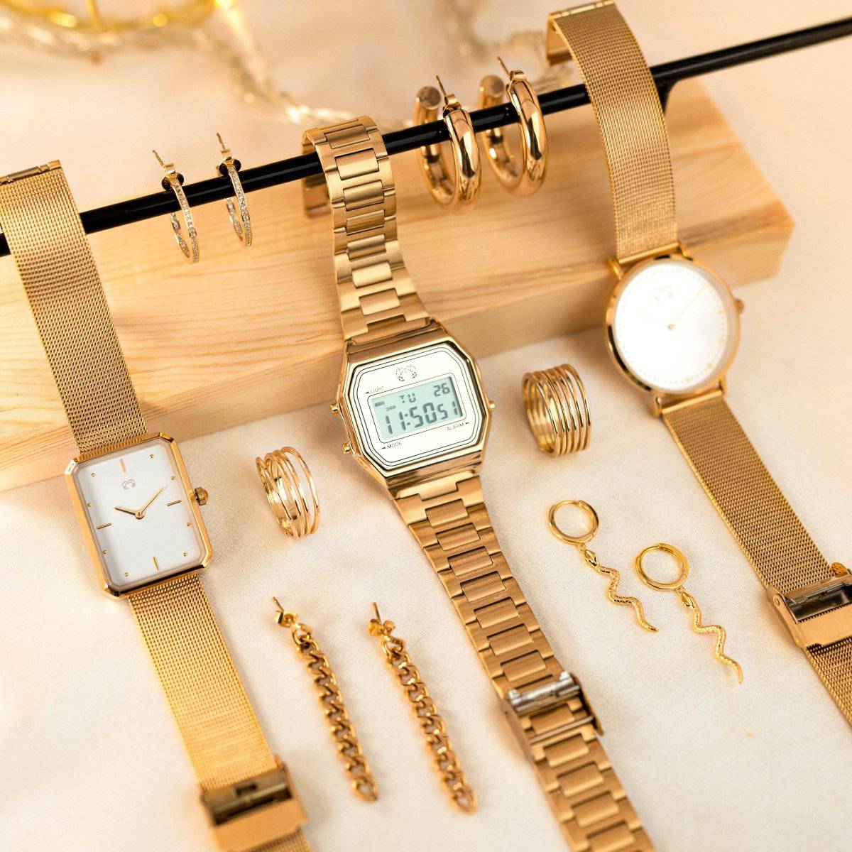 "Juliet" Watch ~ GoldWhite - Milas Jewels Shop