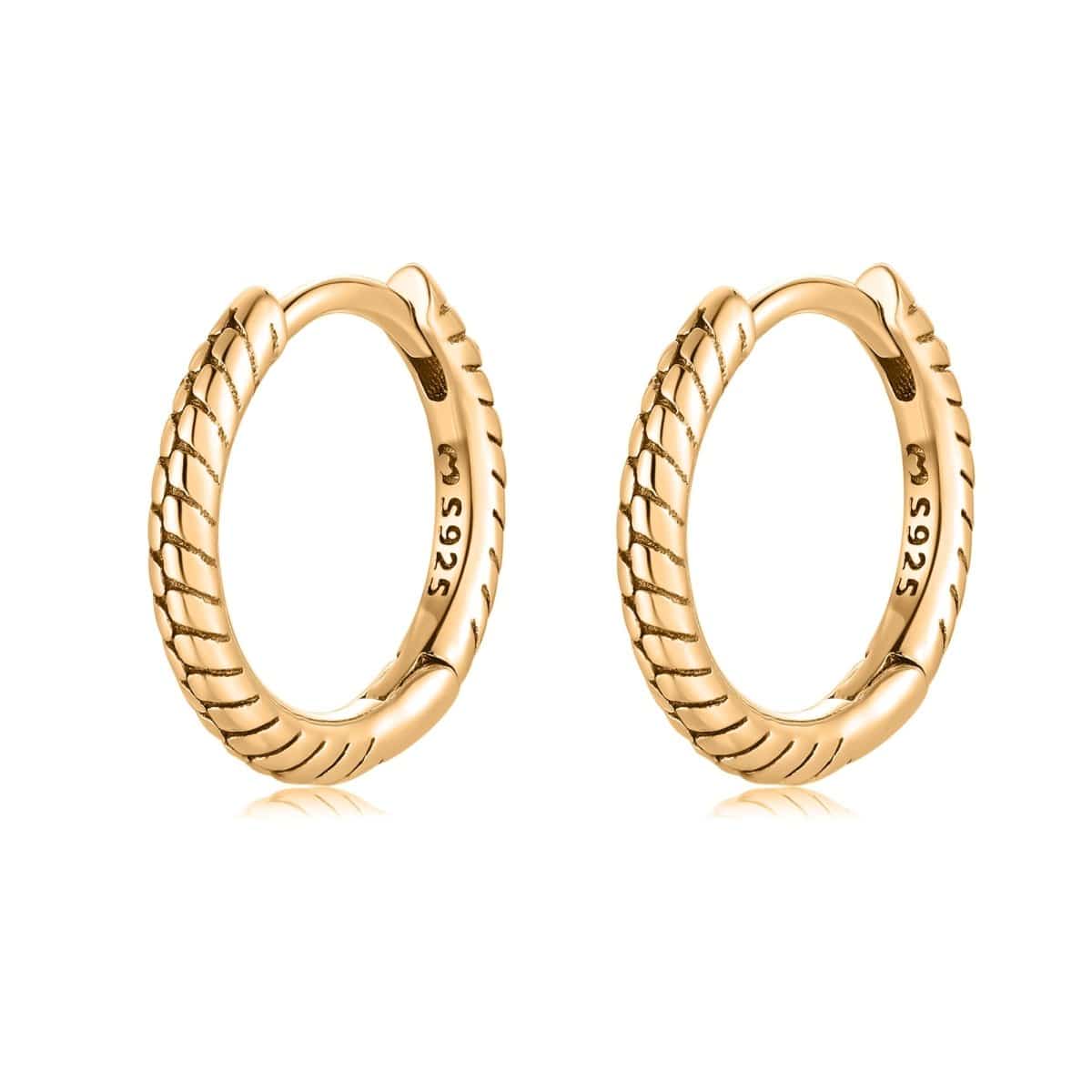 "Linear Ring Hoops" Earrings - Milas Jewels Shop