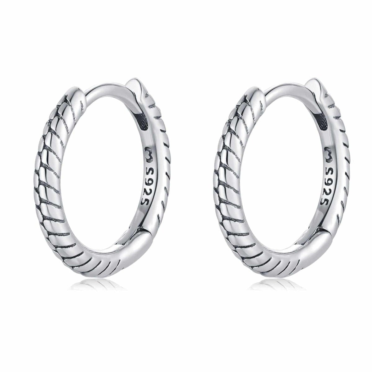 "Linear Ring Hoops" Earrings - Milas Jewels Shop