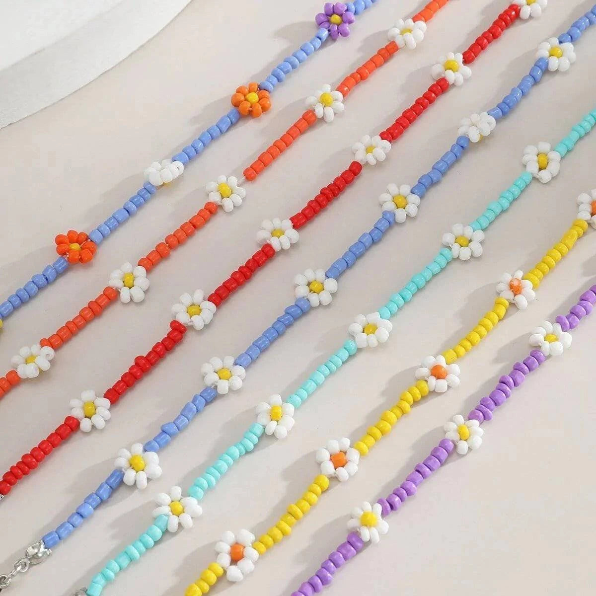 "Little Flowers" Anklet ~ Multicolor - Milas Jewels Shop